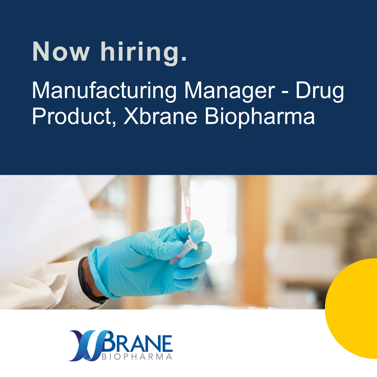 Manufacturing Manager Drug Product, Xbrane Biopharma Stockholm